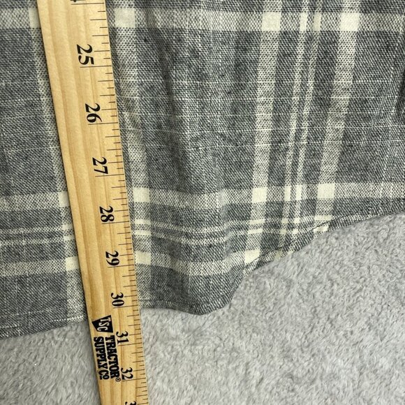 NEW Weatherproof Vintage Men's Size M Gray Plaid Button-Up Flannel Shirt - Picture 3 of 9
